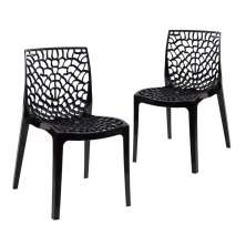 Kit 2 cadeiras Gruvyer jantar cozinha Preto