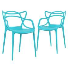 Kit 2 cadeiras Masters Allegra Azul tiffany