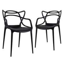 Kit 2 cadeiras Masters Allegra Preto