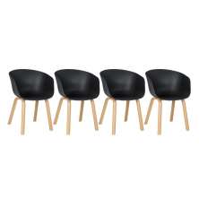 Kit 4 cadeiras Cassia Preto
