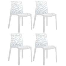 Kit 4 cadeiras Gruvyer jantar cozinha Branco