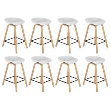 Kit 8 banquetas médias bancada cozinha Cassia BD 66 cm Branco