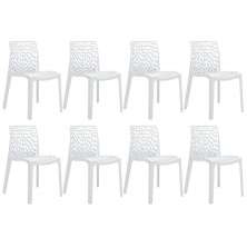 Kit 8 cadeiras Gruvyer Branco