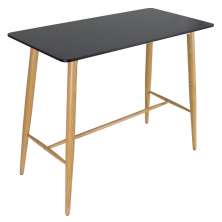 Mesa alta bancada retangular 60 x 120 cm Preto