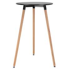 Mesa alta bar bistro gourmet Eames Leda pé palito Preto