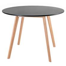 Mesa de jantar cozinha redonda Leda 100 cm Preto