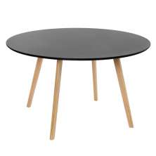 Mesa de jantar cozinha redonda Leda 120 cm Preto