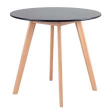 Mesa de jantar cozinha redonda Leda 80 cm Preto
