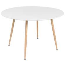 Mesa de jantar redonda Clarice 120 cm Branco