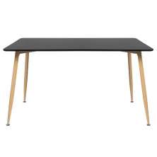 Mesa de jantar retangular Clarice 80 x 120 cm Preto