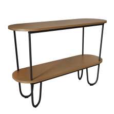 Aparador Requinte Pés de Aço Tubular 120 cm  Canela/Preto