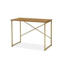 Aparador Steel 90 cm Estilo Industrial com Pés em Aço Dourado/Naturale