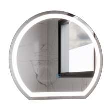 Espelho Redondo com LED 45x50cm Touch Bivolt Moderno