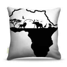 Almofada 45 x 45cm  Nerderia e Lojaria animais africa colorido