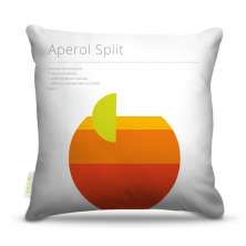 Almofada 45 x 45cm  Nerderia e Lojaria bebida aperol split colorido
