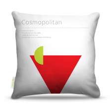 Almofada 45 x 45cm  Nerderia e Lojaria bebida cosmopolitan colorido