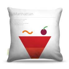 Almofada 45 x 45cm  Nerderia e Lojaria bebida manhattan colorido