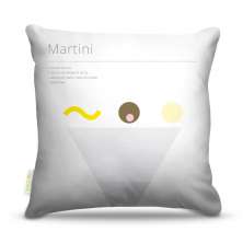 Almofada 45 x 45cm  Nerderia e Lojaria bebida martini colorido