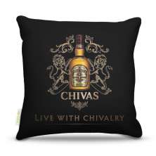 Almofada 45 x 45cm  Nerderia e Lojaria bebidas chivas design colorido