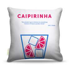 Almofada 45 x 45cm  Nerderia e Lojaria bebidas vetor caipirinha colorido
