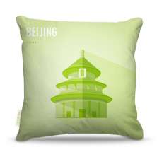 Almofada 45 x 45cm  Nerderia e Lojaria beijing vetor colorido
