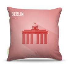 Almofada 45 x 45cm  Nerderia e Lojaria berlin vetor colorido