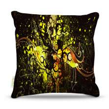 Almofada 45 x 45cm  Nerderia e Lojaria black yellow colorido