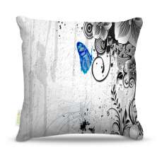 Almofada 45 x 45cm  Nerderia e Lojaria buttlerfly azul colorido