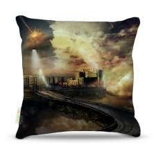 Almofada 45 x 45cm  Nerderia e Lojaria city surreal colorido
