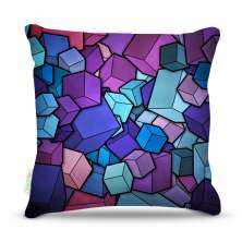 Almofada 45 x 45cm  Nerderia e Lojaria cubos multi colors colorido