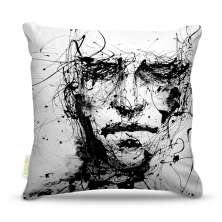 Almofada 45 x 45cm  Nerderia e Lojaria face homem rabisco colorido
