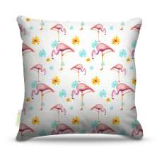 Almofada 45 x 45cm  Nerderia e Lojaria flamingo textura colorido