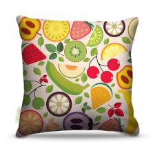 Almofada 45 x 45cm  Nerderia e Lojaria frutas coloridas colorido