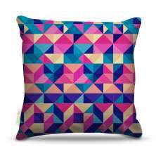 Almofada 45 x 45cm  Nerderia e Lojaria geometrica09 azul colorido