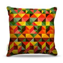 Almofada 45 x 45cm  Nerderia e Lojaria geometrica09 laranja colorido