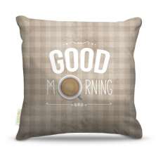 Almofada 45 x 45cm  Nerderia e Lojaria good morning2 colorido