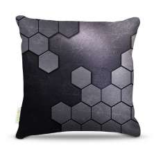 Almofada 45 x 45cm  Nerderia e Lojaria hexagno PB colorido
