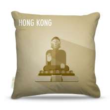 Almofada 45 x 45cm  Nerderia e Lojaria hong kong vetor colorido