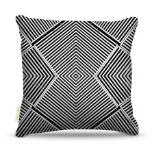 Almofada 45 x 45cm  Nerderia e Lojaria ilusao preto e branco colorido
