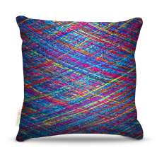 Almofada 45 x 45cm  Nerderia e Lojaria linhas vermelho azul colorido