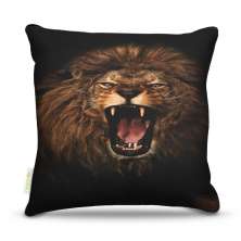 Almofada 45 x 45cm  Nerderia e Lojaria lion sepia colorido
