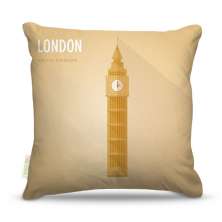 Almofada 45 x 45cm  Nerderia e Lojaria london vector colorido