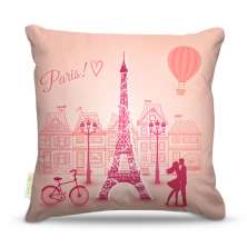 Almofada 45 x 45cm  Nerderia e Lojaria paris pink colorido