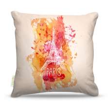 Almofada 45 x 45cm  Nerderia e Lojaria paris watercolor colorido