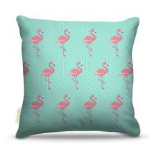 Almofada 45 x 45cm  Nerderia e Lojaria textura flamingo colorido