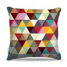 Almofada 45 x 45cm  Nerderia e Lojaria triangles colorido