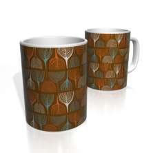 Caneca De Porcelana Nerderia e Lojaria GALHOS SECO ABSTRATO  colorido