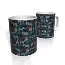 Caneca De Porcelana Nerderia e Lojaria ZEBRAS MULTI COLORS colorido