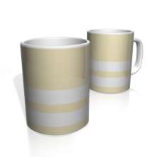 Caneca De Porcelana Nerderia e Lojaria amarelo duas faixas colorido