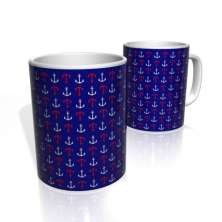 Caneca De Porcelana Nerderia e Lojaria ancoras colorido